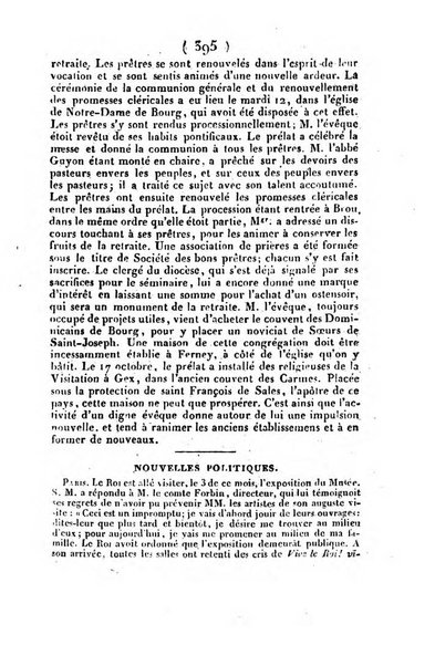 L'ami de la religion et du roi journal ecclesiastique, politique et litteraire