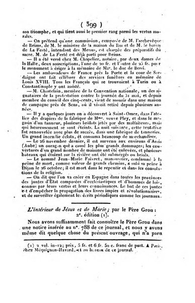 L'ami de la religion et du roi journal ecclesiastique, politique et litteraire