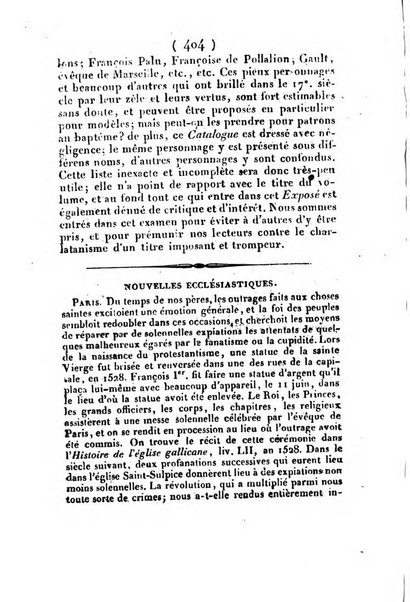 L'ami de la religion et du roi journal ecclesiastique, politique et litteraire