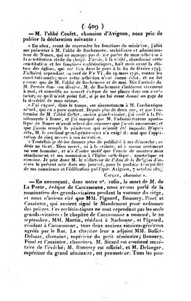 L'ami de la religion et du roi journal ecclesiastique, politique et litteraire