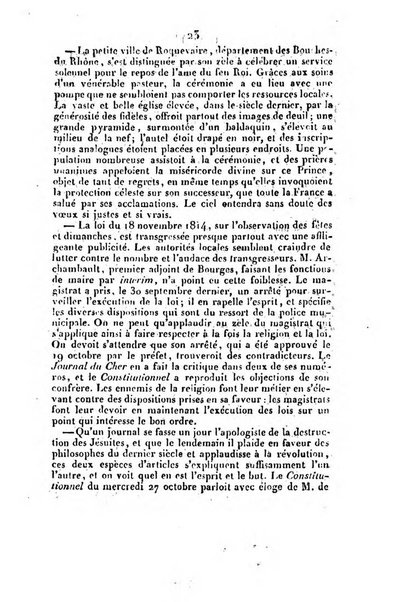 L'ami de la religion et du roi journal ecclesiastique, politique et litteraire