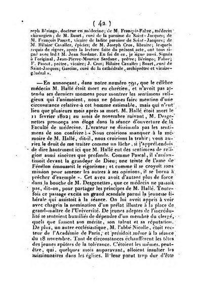 L'ami de la religion et du roi journal ecclesiastique, politique et litteraire