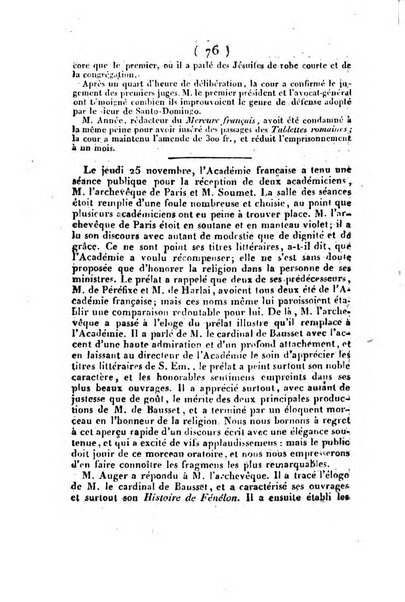 L'ami de la religion et du roi journal ecclesiastique, politique et litteraire