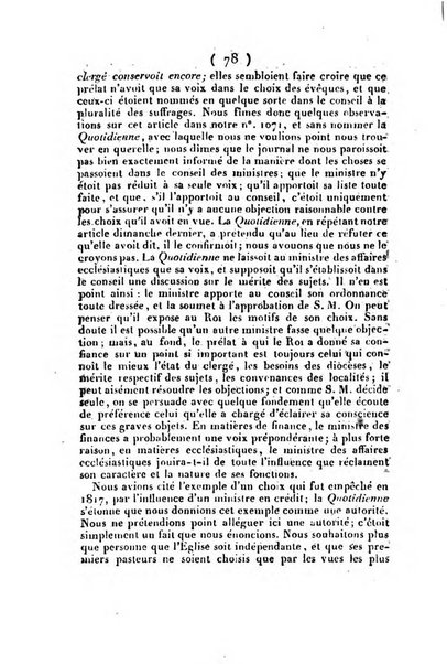 L'ami de la religion et du roi journal ecclesiastique, politique et litteraire