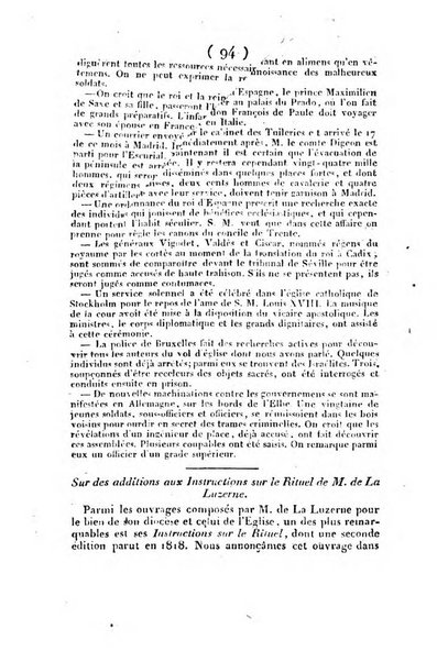 L'ami de la religion et du roi journal ecclesiastique, politique et litteraire