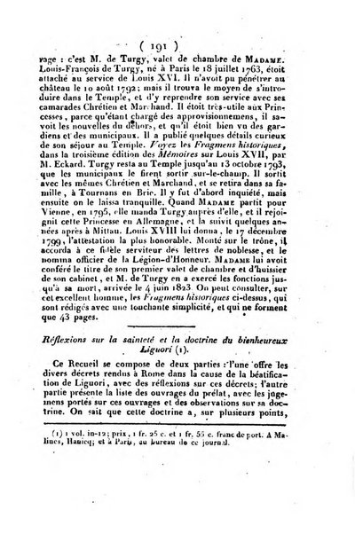 L'ami de la religion et du roi journal ecclesiastique, politique et litteraire