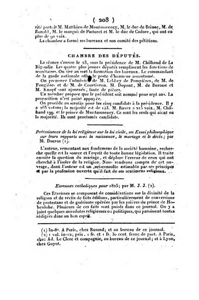 L'ami de la religion et du roi journal ecclesiastique, politique et litteraire