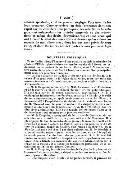 L'ami de la religion et du roi journal ecclesiastique, politique et litteraire