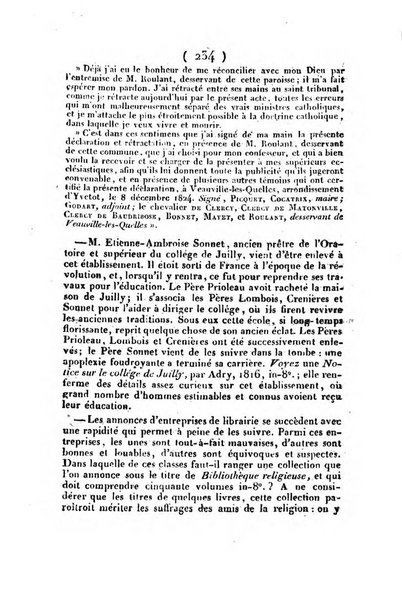 L'ami de la religion et du roi journal ecclesiastique, politique et litteraire