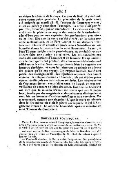 L'ami de la religion et du roi journal ecclesiastique, politique et litteraire