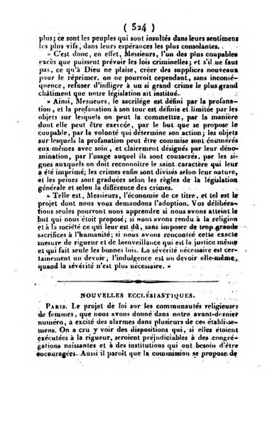 L'ami de la religion et du roi journal ecclesiastique, politique et litteraire