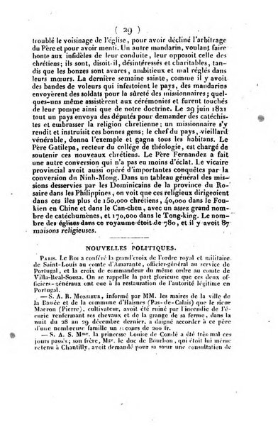 L'ami de la religion et du roi journal ecclesiastique, politique et litteraire