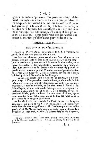 L'ami de la religion et du roi journal ecclesiastique, politique et litteraire