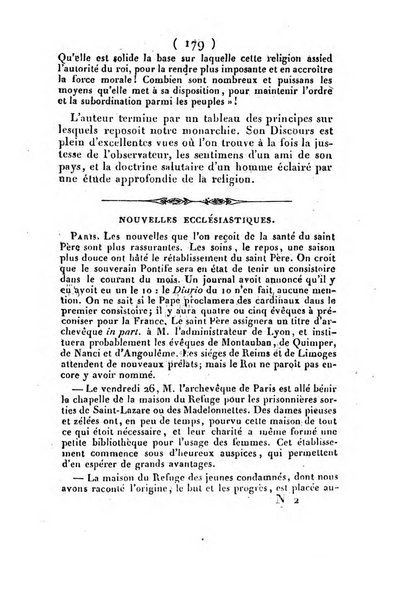 L'ami de la religion et du roi journal ecclesiastique, politique et litteraire