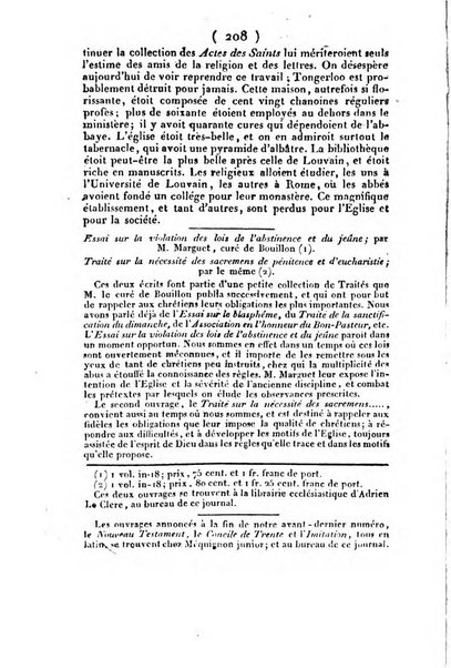 L'ami de la religion et du roi journal ecclesiastique, politique et litteraire