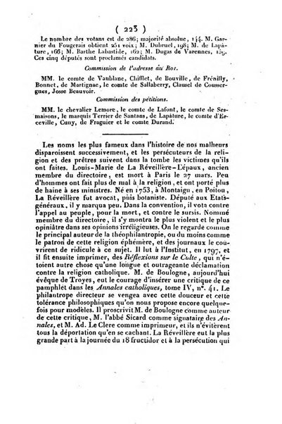 L'ami de la religion et du roi journal ecclesiastique, politique et litteraire