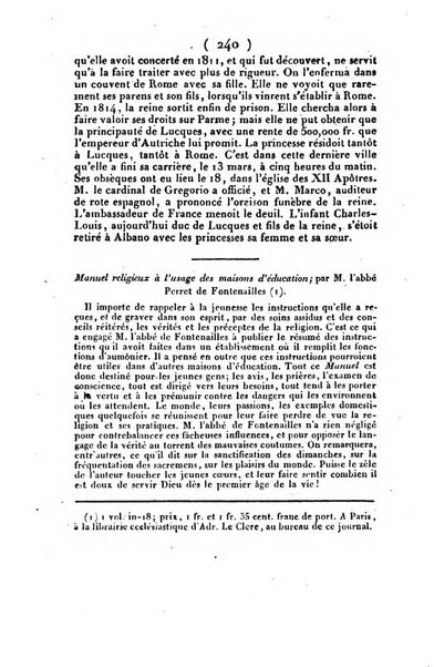 L'ami de la religion et du roi journal ecclesiastique, politique et litteraire