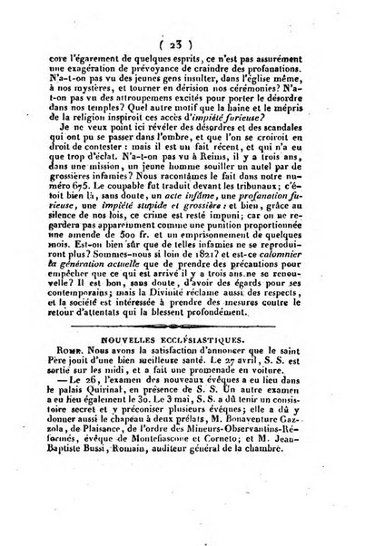 L'ami de la religion et du roi journal ecclesiastique, politique et litteraire