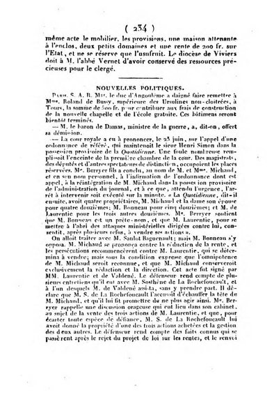 L'ami de la religion et du roi journal ecclesiastique, politique et litteraire