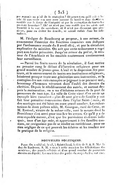 L'ami de la religion et du roi journal ecclesiastique, politique et litteraire