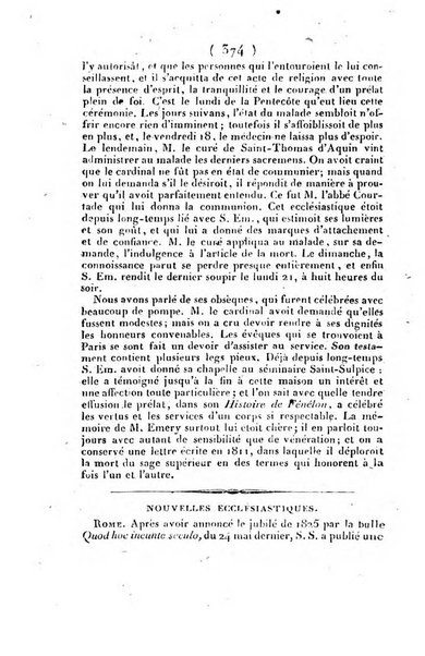 L'ami de la religion et du roi journal ecclesiastique, politique et litteraire