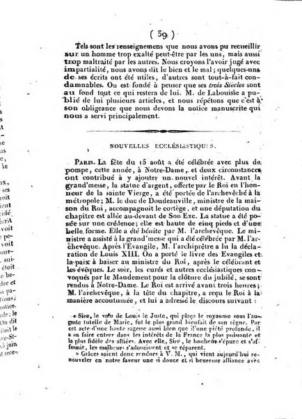 L'ami de la religion et du roi journal ecclesiastique, politique et litteraire