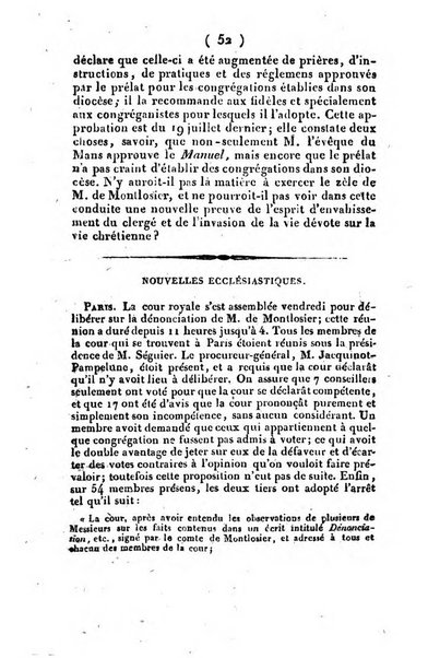 L'ami de la religion et du roi journal ecclesiastique, politique et litteraire