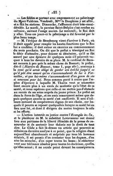 L'ami de la religion et du roi journal ecclesiastique, politique et litteraire