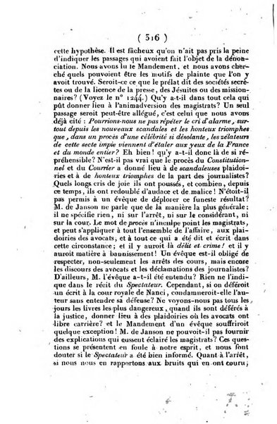 L'ami de la religion et du roi journal ecclesiastique, politique et litteraire