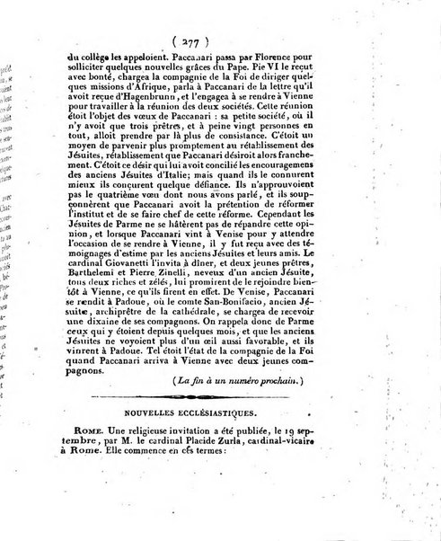 L'ami de la religion et du roi journal ecclesiastique, politique et litteraire