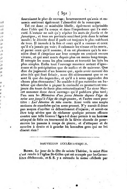 L'ami de la religion et du roi journal ecclesiastique, politique et litteraire