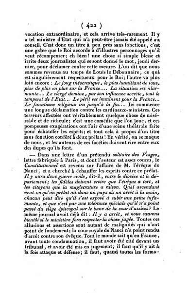 L'ami de la religion et du roi journal ecclesiastique, politique et litteraire