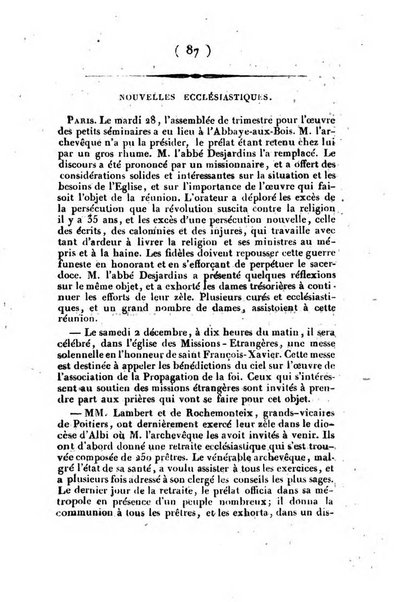 L'ami de la religion et du roi journal ecclesiastique, politique et litteraire