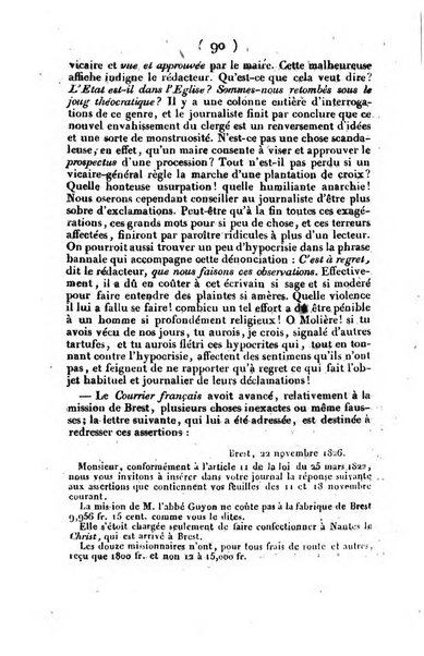 L'ami de la religion et du roi journal ecclesiastique, politique et litteraire