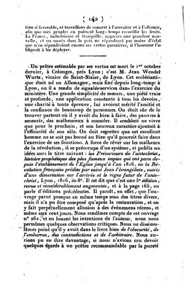 L'ami de la religion et du roi journal ecclesiastique, politique et litteraire