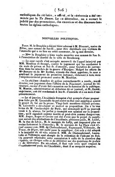 L'ami de la religion et du roi journal ecclesiastique, politique et litteraire