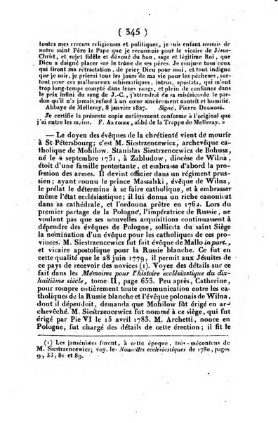 L'ami de la religion et du roi journal ecclesiastique, politique et litteraire