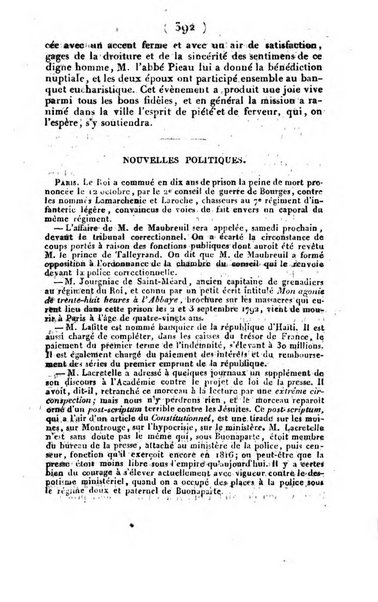 L'ami de la religion et du roi journal ecclesiastique, politique et litteraire