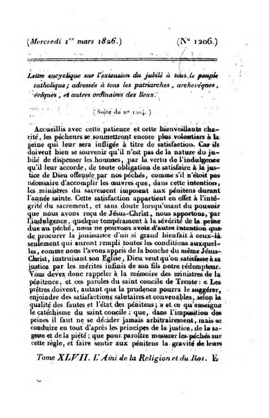 L'ami de la religion et du roi journal ecclesiastique, politique et litteraire