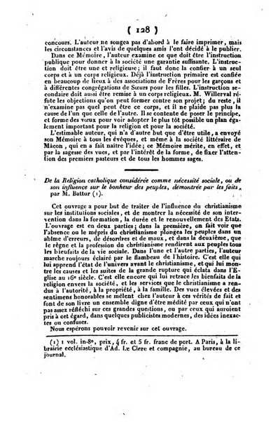 L'ami de la religion et du roi journal ecclesiastique, politique et litteraire