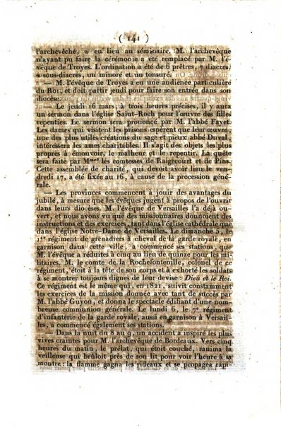 L'ami de la religion et du roi journal ecclesiastique, politique et litteraire