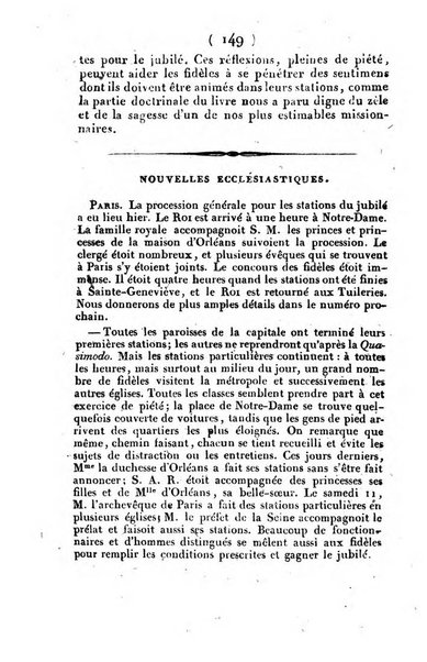 L'ami de la religion et du roi journal ecclesiastique, politique et litteraire