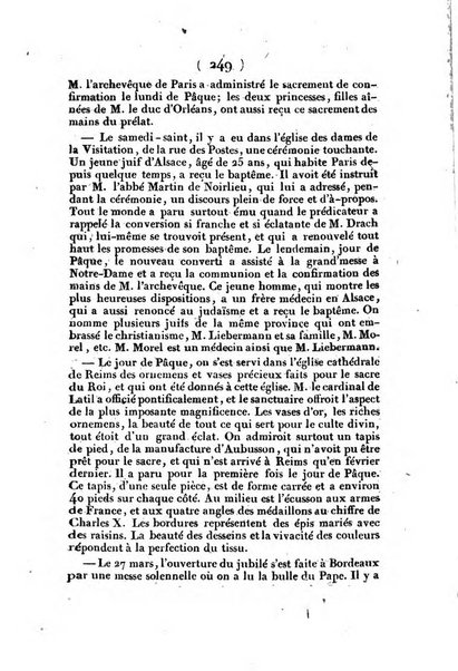 L'ami de la religion et du roi journal ecclesiastique, politique et litteraire