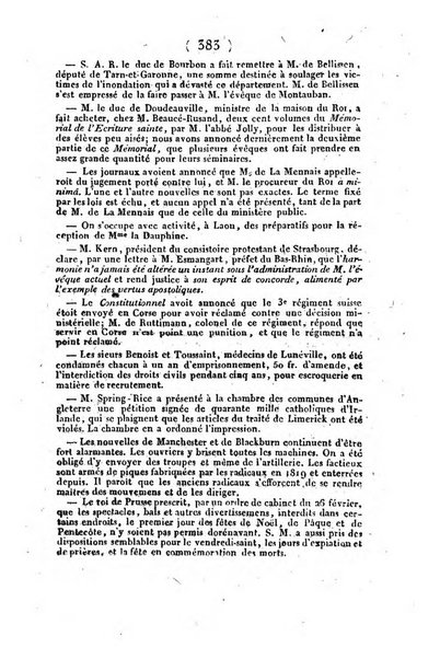 L'ami de la religion et du roi journal ecclesiastique, politique et litteraire