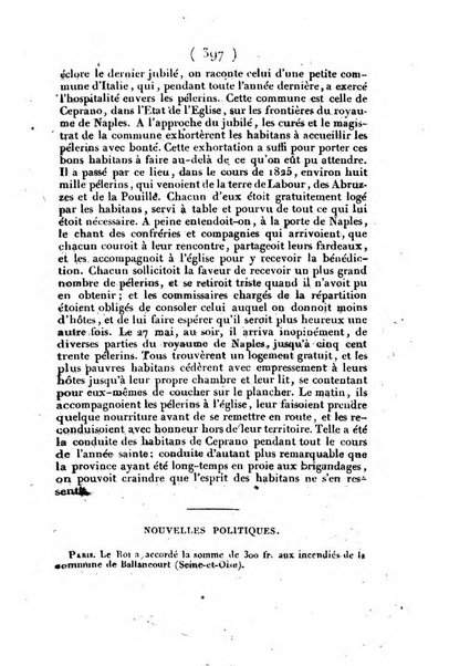 L'ami de la religion et du roi journal ecclesiastique, politique et litteraire