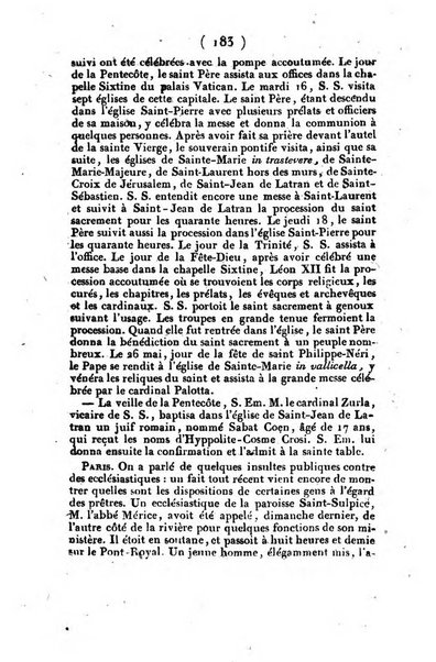 L'ami de la religion et du roi journal ecclesiastique, politique et litteraire