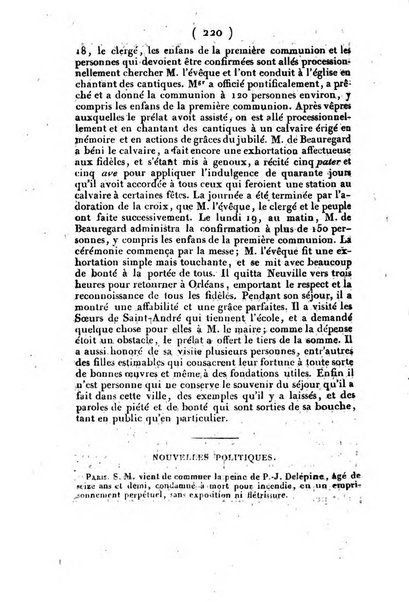 L'ami de la religion et du roi journal ecclesiastique, politique et litteraire