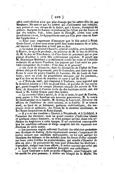 L'ami de la religion et du roi journal ecclesiastique, politique et litteraire