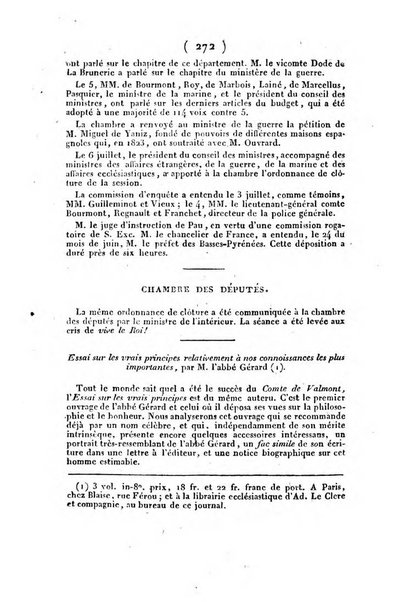 L'ami de la religion et du roi journal ecclesiastique, politique et litteraire