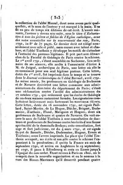 L'ami de la religion et du roi journal ecclesiastique, politique et litteraire